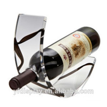 Clear Acrylic Wine Display Holder, Polishing Acrylic Wine Display Racks